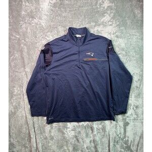 Nike Men's Dri-Fit On-Field New England Patriots Quarter-Zip | Navy Blue | XXL